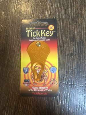 (1) Original TICK KEY Tick Removal Device For Kids Adults Pets USA Made Aluminum
