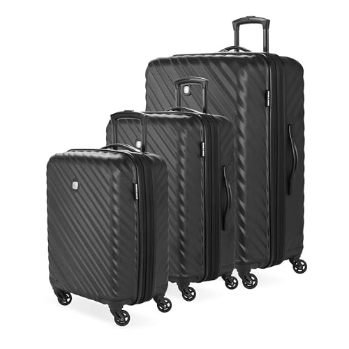 SWISSGEAR 3-PIECE SPINNER SET SW35300 - BLACK