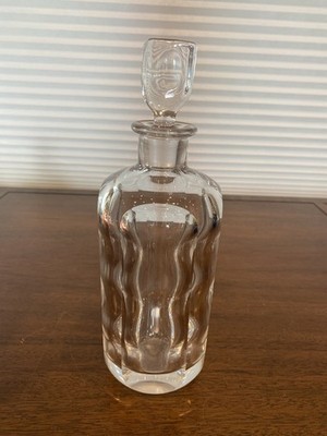 Orrefors SWEDEN Crystal Square Decanter W/Stopper #2508 SIGNED 10''H