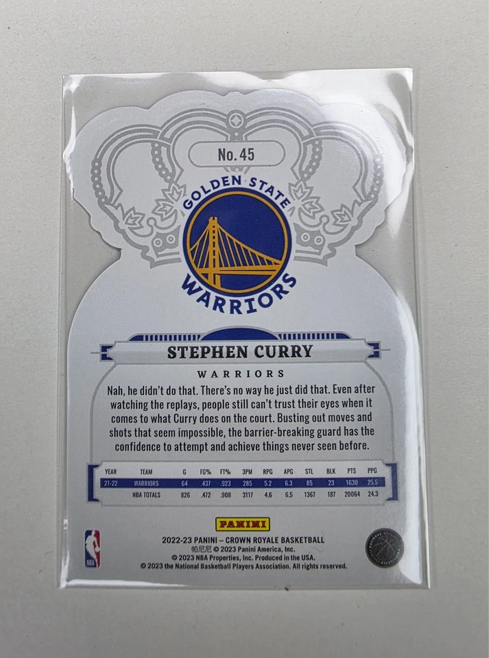 2022-23 Stephen curry CROWN ROYAL crystal /25 !! 🔥🔥 RARE !! 🔥🔥 warriors - Image 2 of 2