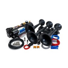 HornBlasters Flatlaw 3-Liter Train Horn Kit, All-In-One Air System - Easy Ins...