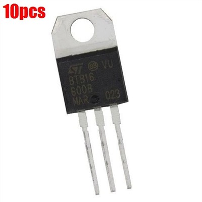 10Pcs TO-220 Triac 600V 16A BTB16-600B BTB16-600 St New Ic ut