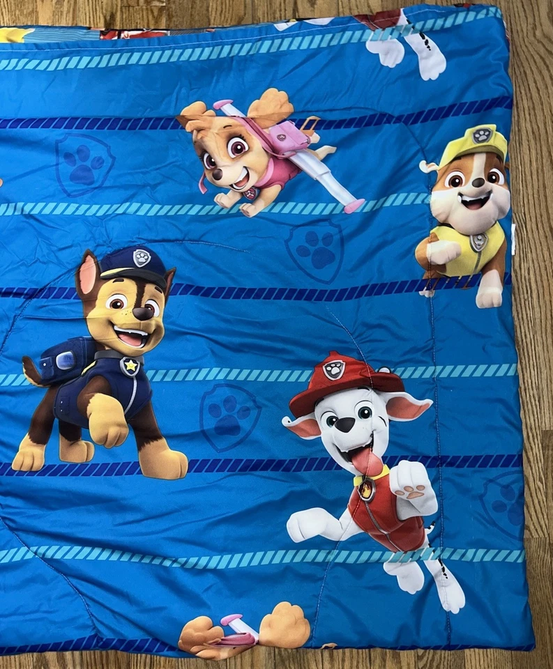 Manta edredón reversible tamaño completo Paw Patrol sábana ajustable 3 fundas de almohada Foto 3 de 4