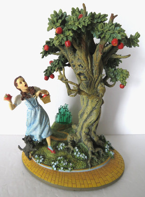 Wizard of Oz Dorothy Toto and Wicked Apple Tree Figurine 1998 Read