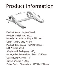 Aluminum Laptop Stand Foldable Portable Riser for MacBook iPad Notebook