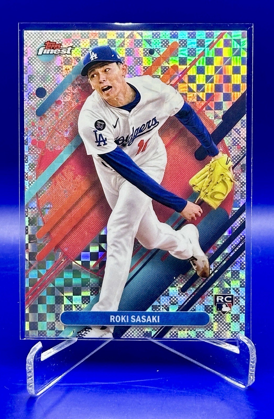 2025 Topps Finest Roki Sasaki (RC) #288 RARE Checkerboard Refractor Dodgers