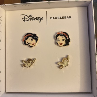 Disney Baublebar Snow White and Bluebird Earrings Set NIB