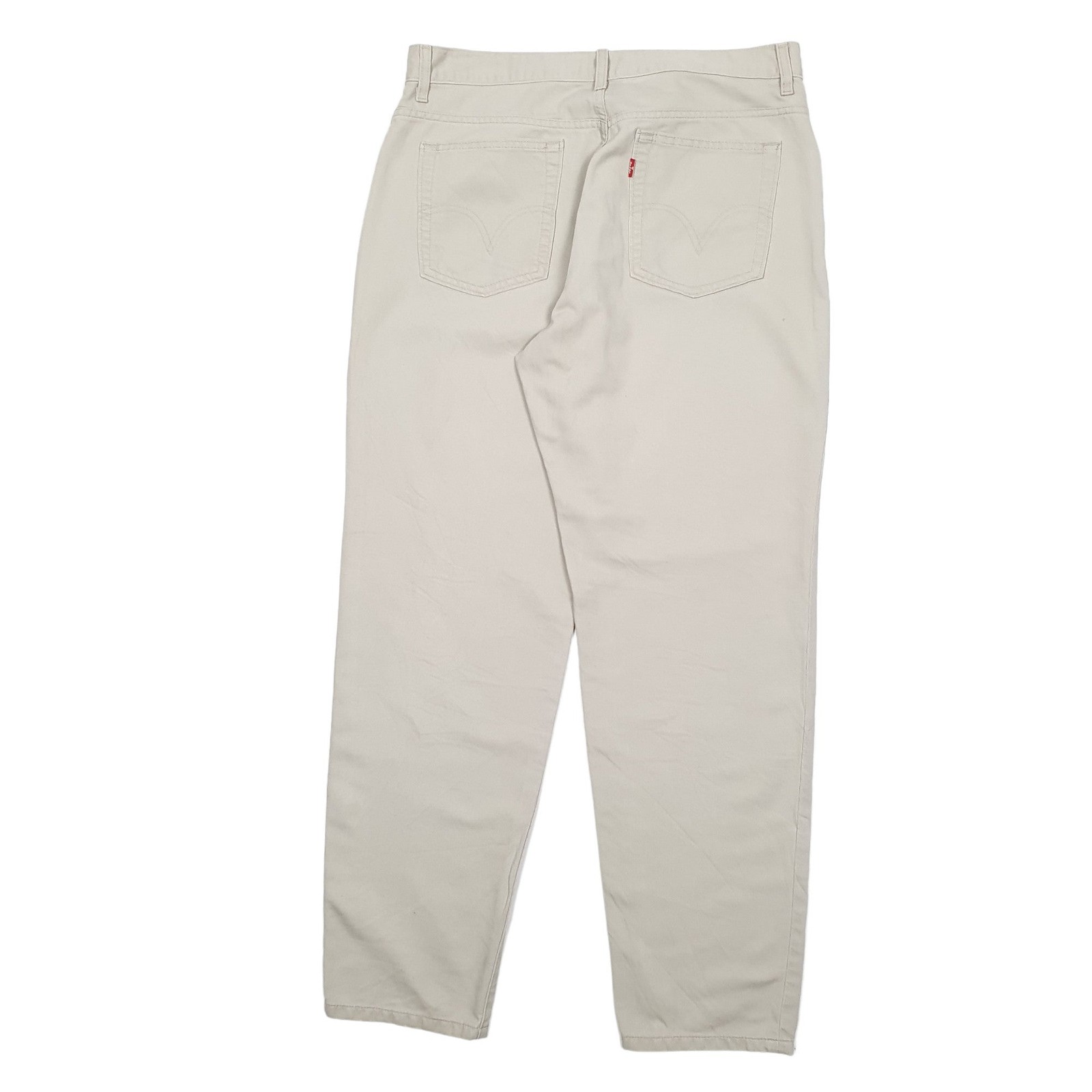 LEVIS 550 Jeans Relaxed Fit Cream Denim Trousers Womens UK16 image 2