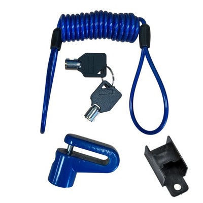 SURG Elektroroller Scheibenbremsschloss E-Scooter Diebstahlsicherung blau