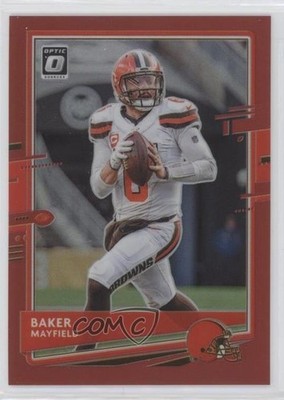 2020 Panini Donruss Optic Red Prizm 44/99 Baker Mayfield #26 rf2