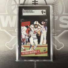 2017 Panini Prestige Patrick Mahomes II Rookie #232 SGC 9 Football Card