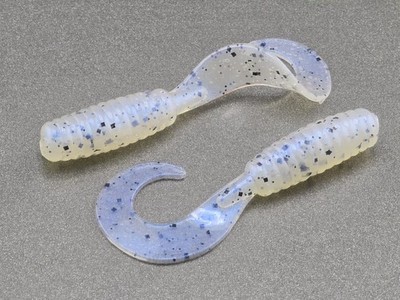 (20) 3'' Mighty Grub 'Monk Milk' Twister Tail Walleye Bass Crappie Soft Plastic 