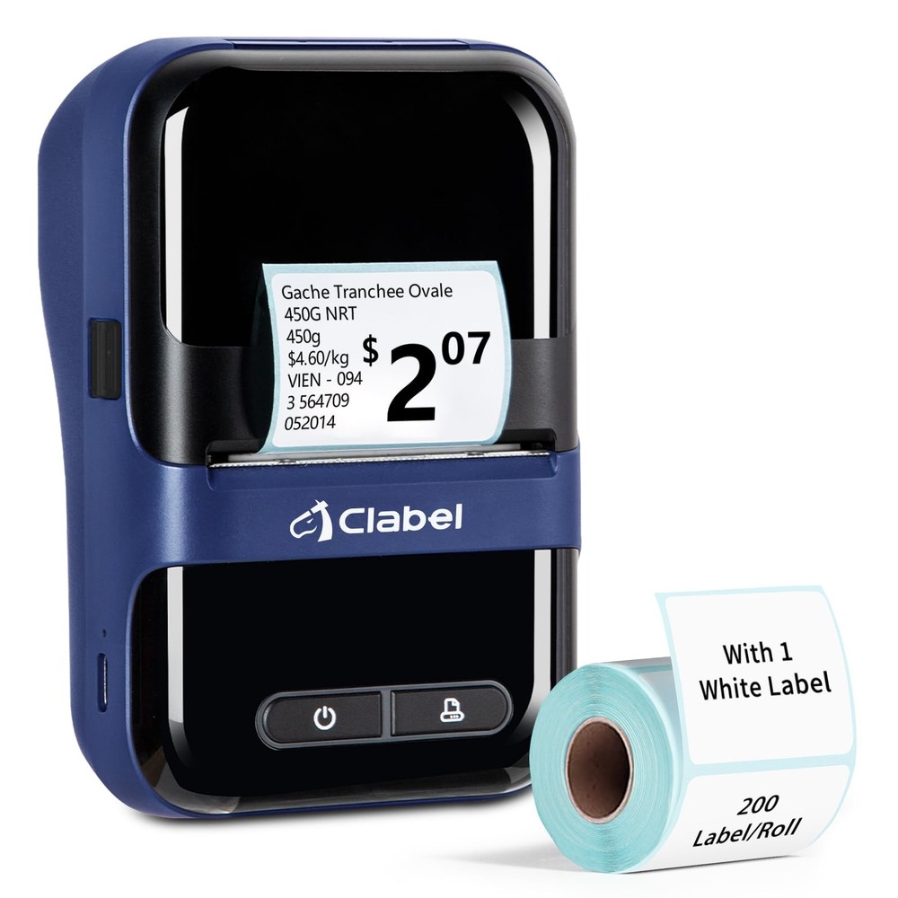 300DPI Bluetooth Thermal Label Printer 2 Inch Compatible with Barcode Stickers 230B