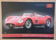 CMC Exclusive Models Maserati 300 S Racing Car 1956 Brochure in German