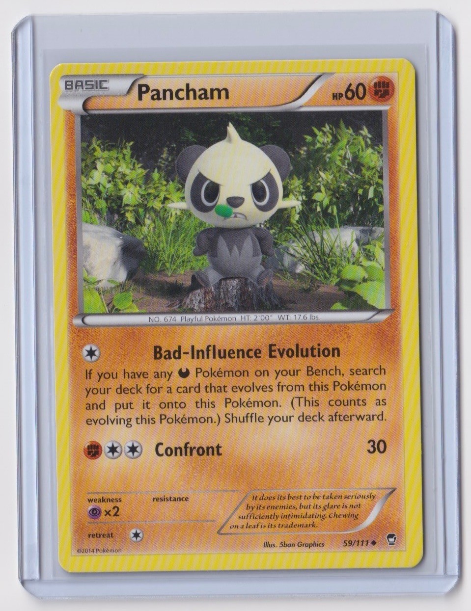 PANCHAM 59/111 FURIOUS FISTS UNCOMMON POKEMON LP
