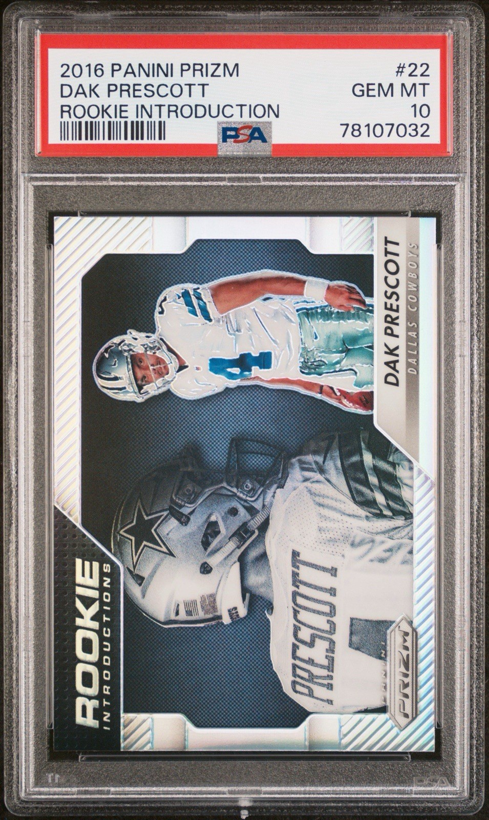 Dak Prescott 2016 Prizm Rookie Introduction #22 PSA 10 Dallas Cowboys!!! 🔥🔥🔥