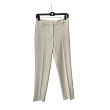 395 Veronica Beard Ivory Tapered Leg Trouser Pants Size 6