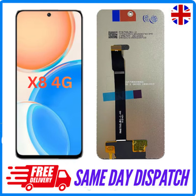 Huawei Honor X8 4G TFY-LX1 LX2 LX3 LCD Bildschirm Digitizer Ersatz UK Ware
