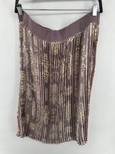 Lularoe Elegant Gold Foil Aztec Large Jill Accordion Pleated Skirt 2XL A1