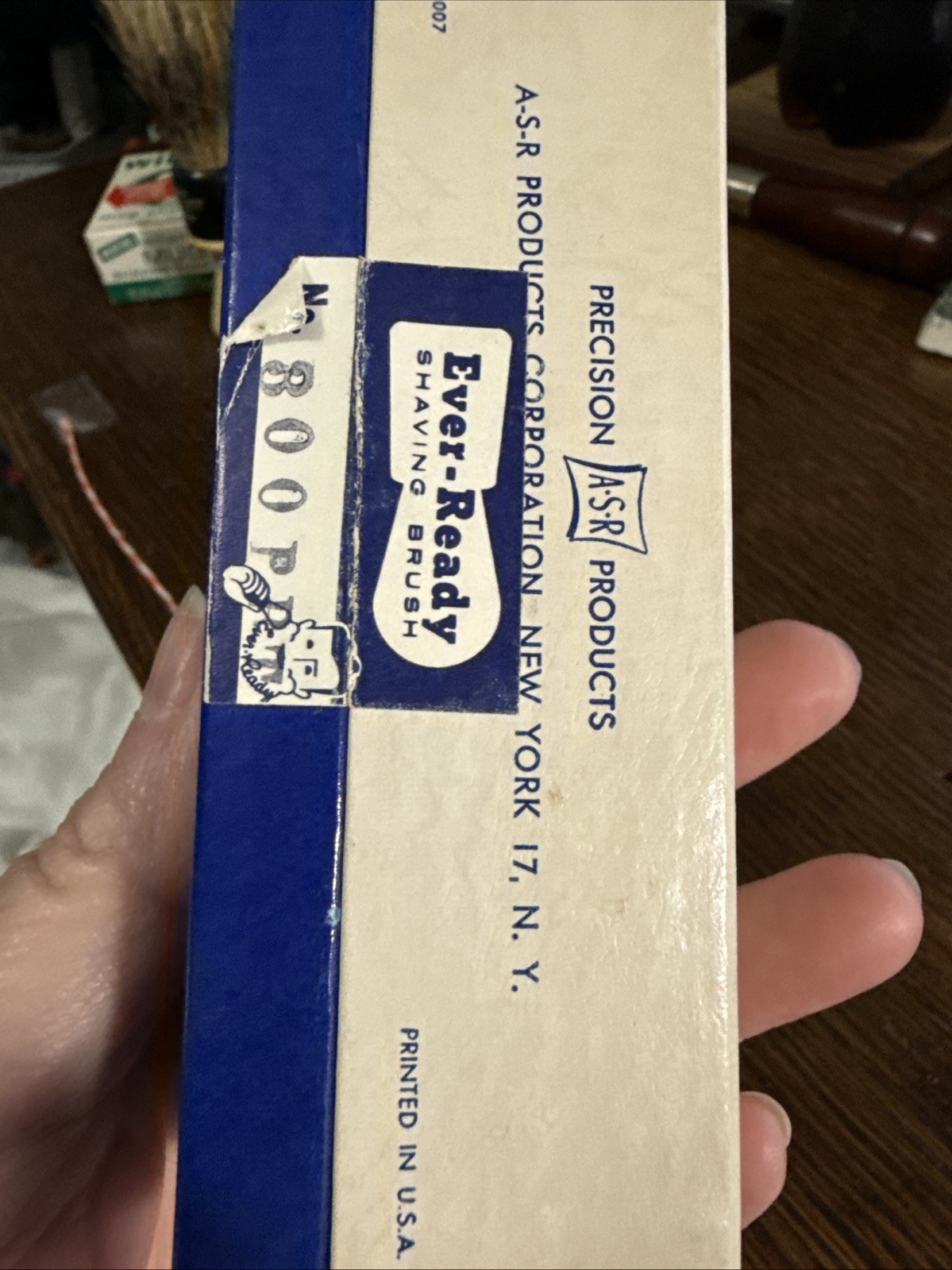 Ever- Ready Green Handle Shaving Brush In Box Made In USA Vintage