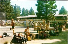 CA Running Springs LURING PINES MOUNTAIN CLUB RESORT Ping Pong ROADSIDE Postcard
