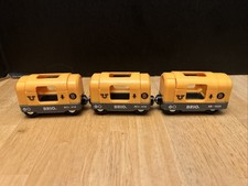 Brio World Wooden Yellow Metro Train KB-1025 ACJ-418 Lights  Sounds WORKS 