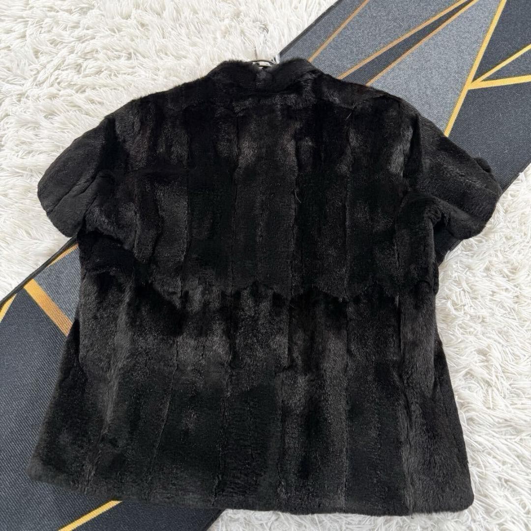 USED EXCELLENT CONDITION MEN'S FENDI WEASEL FUR SHORT-SLEEVED SHIRT, GENUINE F image 4