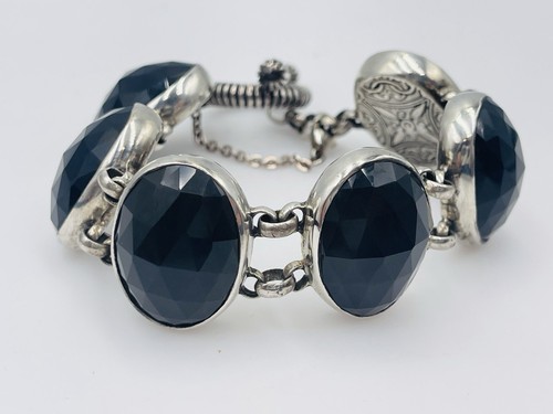 Stephen Dweck Sterling Silver & Black Onyx Toggle Bracelet