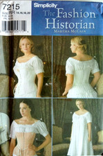 SIMPLICITY PATTERN 7215 CORSET CHEMISE MISSES SIZES 14 16 18 20 UNCUT FF
