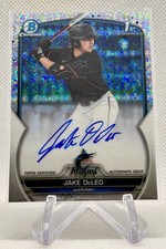 2023 Bowman Draft Jake DeLeo 1st Bowman Sparkles Refractor Auto 03/71 #CDA-JL