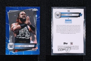 2025 Topps Chrome WWE Blue Refractor /150 Jacob Fatu #100