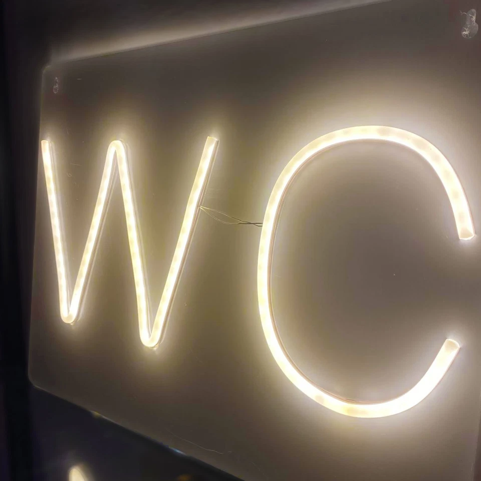 Neon LED WC Schild Licht Deko Lampe Party Beleuchtung Toilette Reklame Laden - Bild 2 von 4