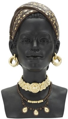 Mauro Ferretti Büste Massai Woman 19x18,5x30 cm schwarz