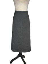 Vintage Orvis Mid-Length Charcoal Gray Skirt LP 14/16 Career Office Classic