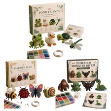 Beaded Ornament Craft Kit Educational Family Interaction Mini 3D Beaded