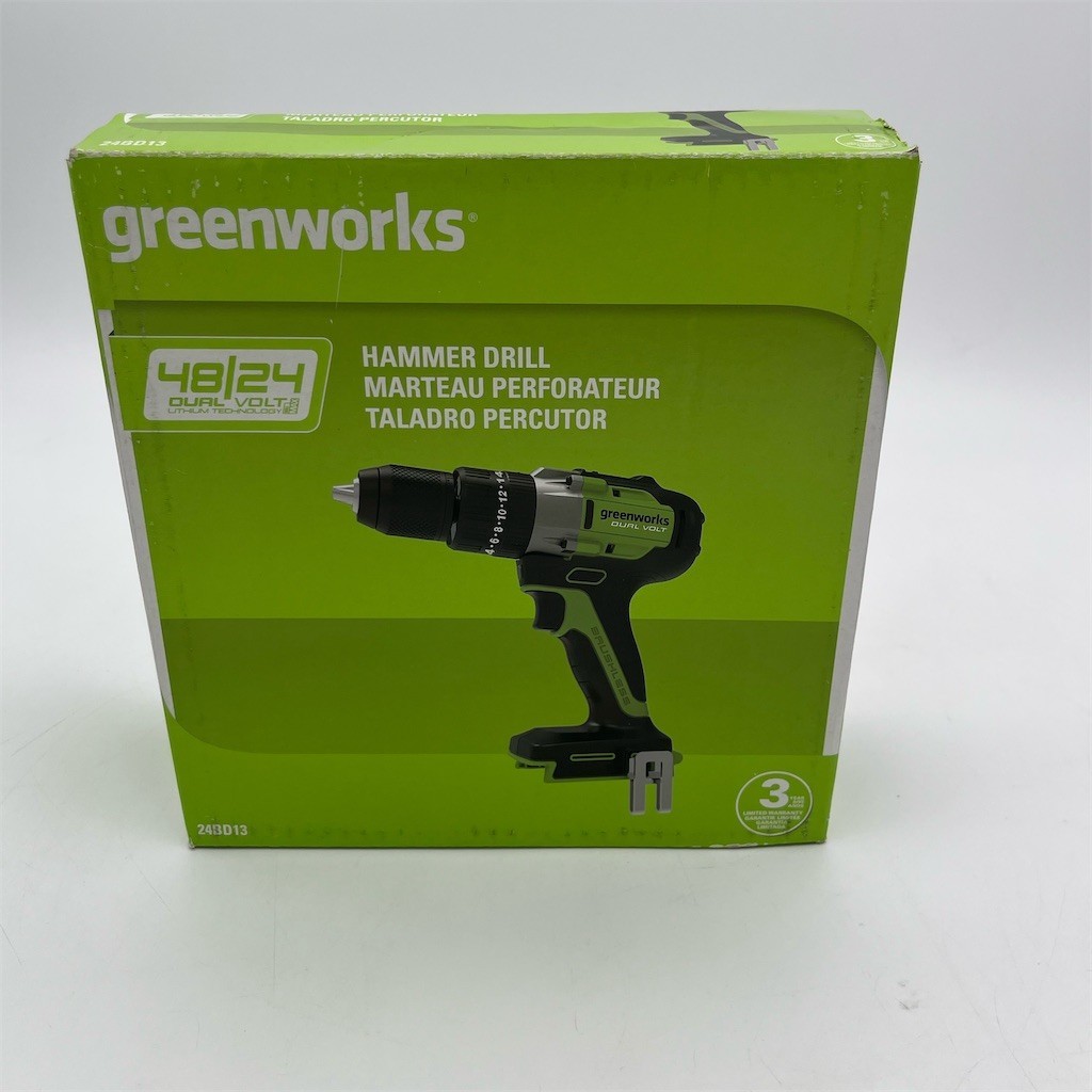 Greenworks 24V Brushless 1/2 in Cordless Hammer Drill Tool Only No Battery