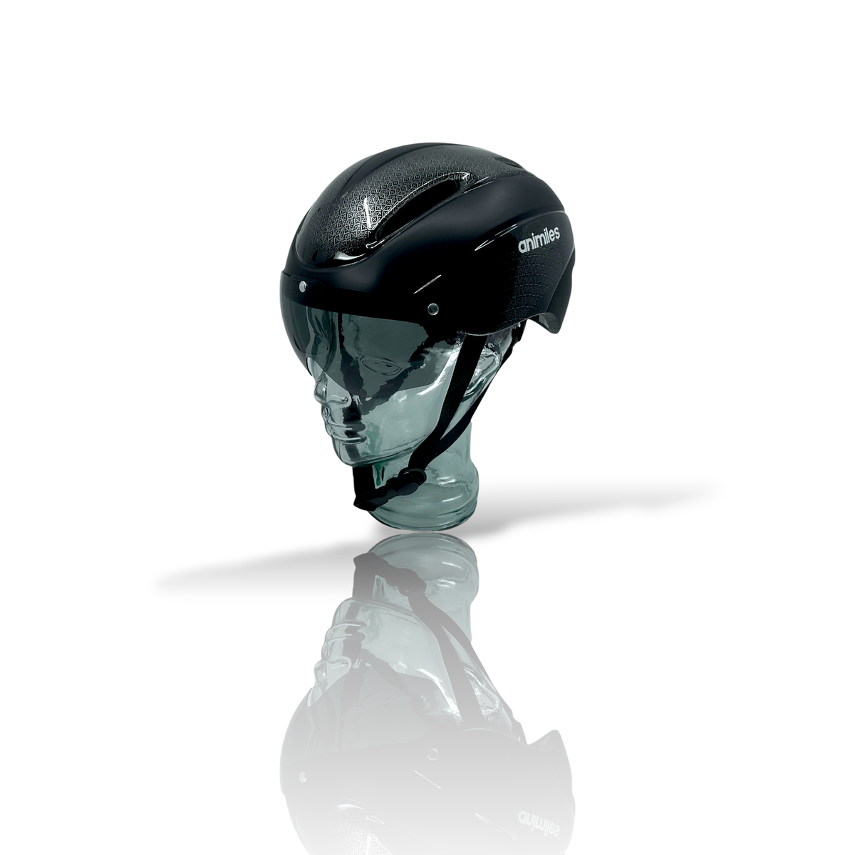 Animiles Adult Bicycle Cycling Helmet Gloss Black L 57-61cm