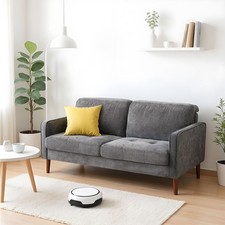 Small Upholstered Sofa Bed Sleeper Living Room Loveseat Couch Seat With 2 Pillow