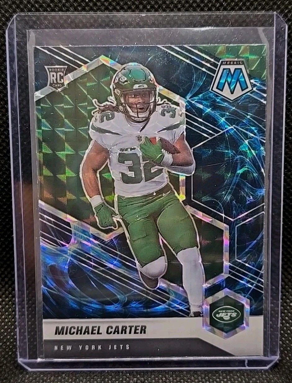 2021 Panini Mosaic - Rookies Michael Carter #335 Genesis Mosaic Prizm (RC)