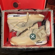 Jordan 4 Retro Off-White Sail NEW IN ORIGINAL BOX NEVER WORN StockX Verified