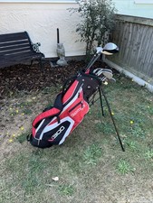 Men’s Golf Clubs Slazenger Driver 3-5 Wood 5-9 Iron Sw Pw 60w Putter Stand Bag