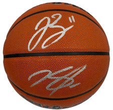 Jalen Brunson Karl Towns Signed NBA Wilson Basketball New York Knicks Fanatics