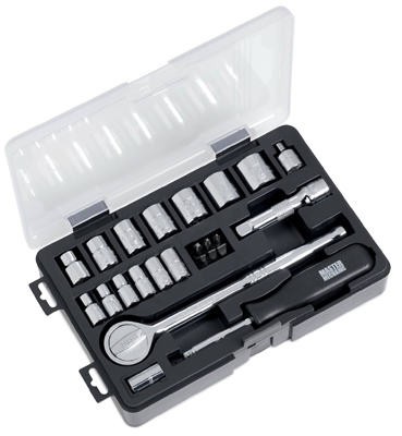 24-Pc. SAE Socket Set, 1/4 & 3/8 In. Drive - 119009