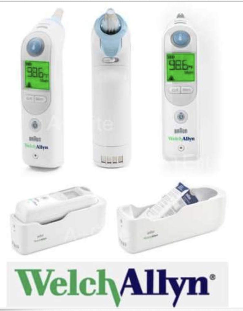 Amuseren Collectief bladzijde Welch Allyn Braun ThermoScan PRO 6000 Tympanic Ear Exactemp Medical  Thermometer | eBay