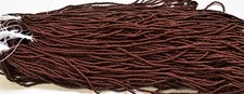 Opaque Dark Chocolate Brown Czech PRECIOSA  glass 11/0 seed beads, 1 Hank