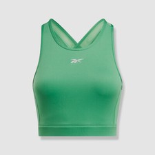 Reebok Women's Green Identity Vector Low Bralette Sports Bra Size: S