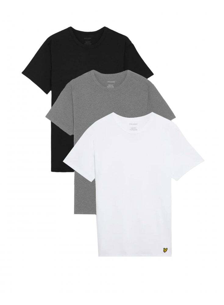 Футболки Lyle & Scott Basic из 3-х комплектов weiß/schwarz/grau