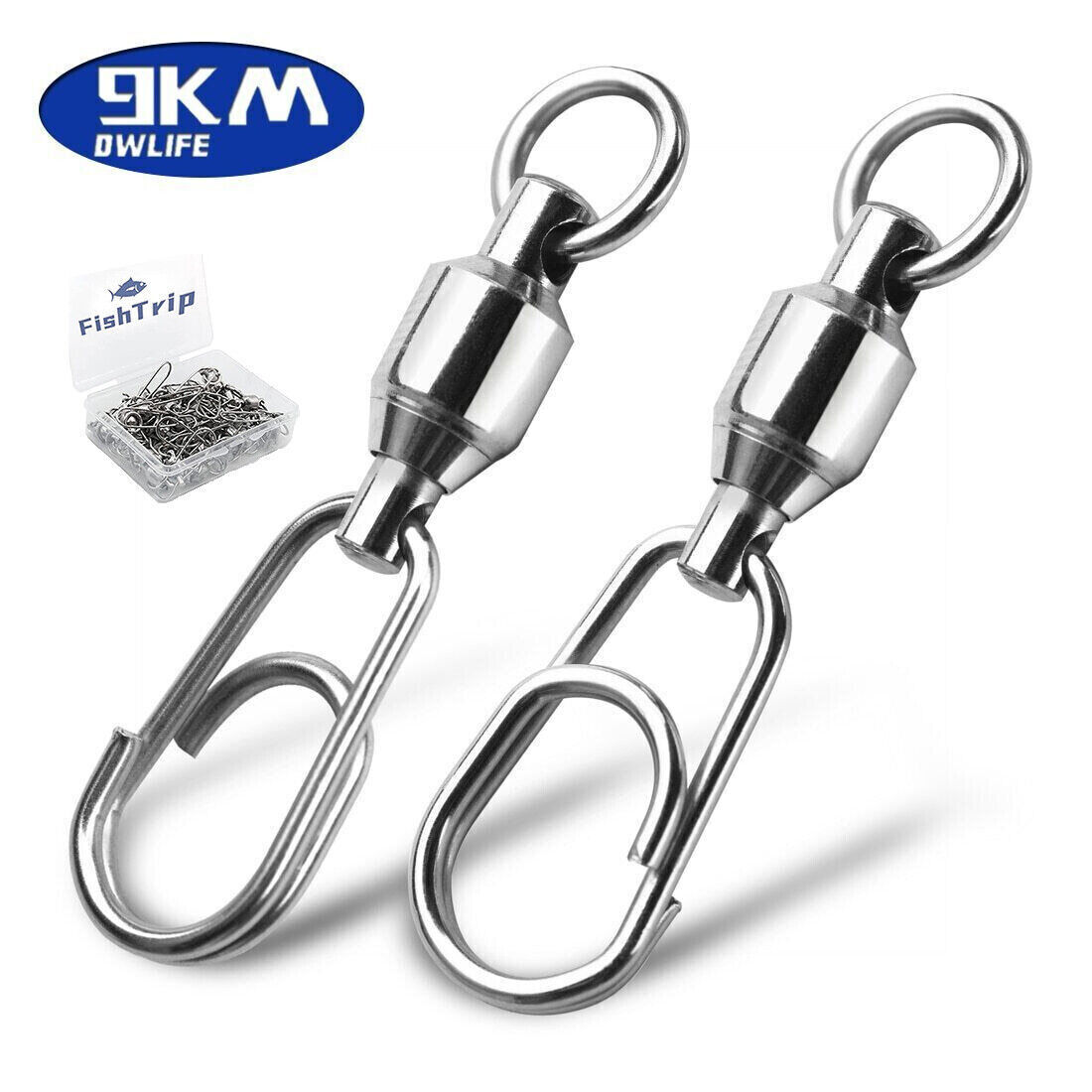 Ball Bearing Fishing Swivels 30 Pcs Fishing Speed Clips - Ball Bearing ...