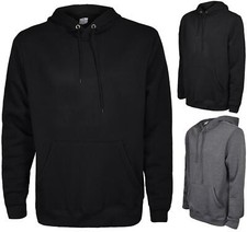 Mens Pullover Hoodie Fleece Sweatshirt Hoody Men Plain Hooded Jumper Top S - 2XL