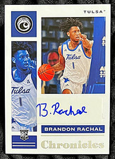 2021-22 Panini Chronicles Draft Autograph #CR-BRA Brandon Rachal Rookie Tulsa RC